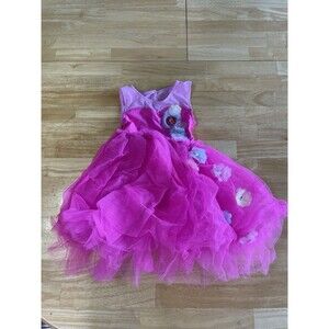Disney Store Fancy Nancy Leotard Tutu Dance Tulle Girls 4 Pink Flowers